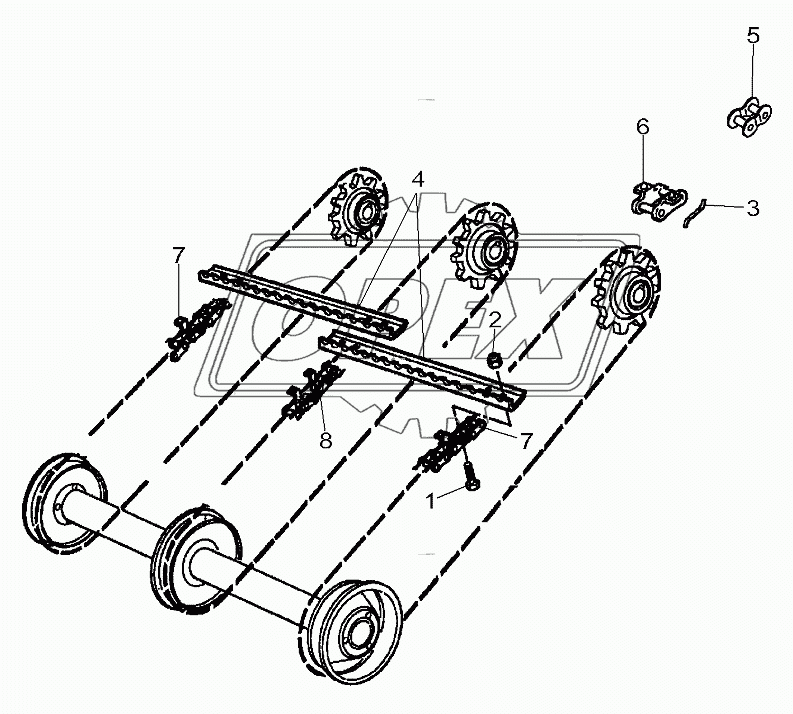 Front Elevator - Roller, Chain, Beater Bar