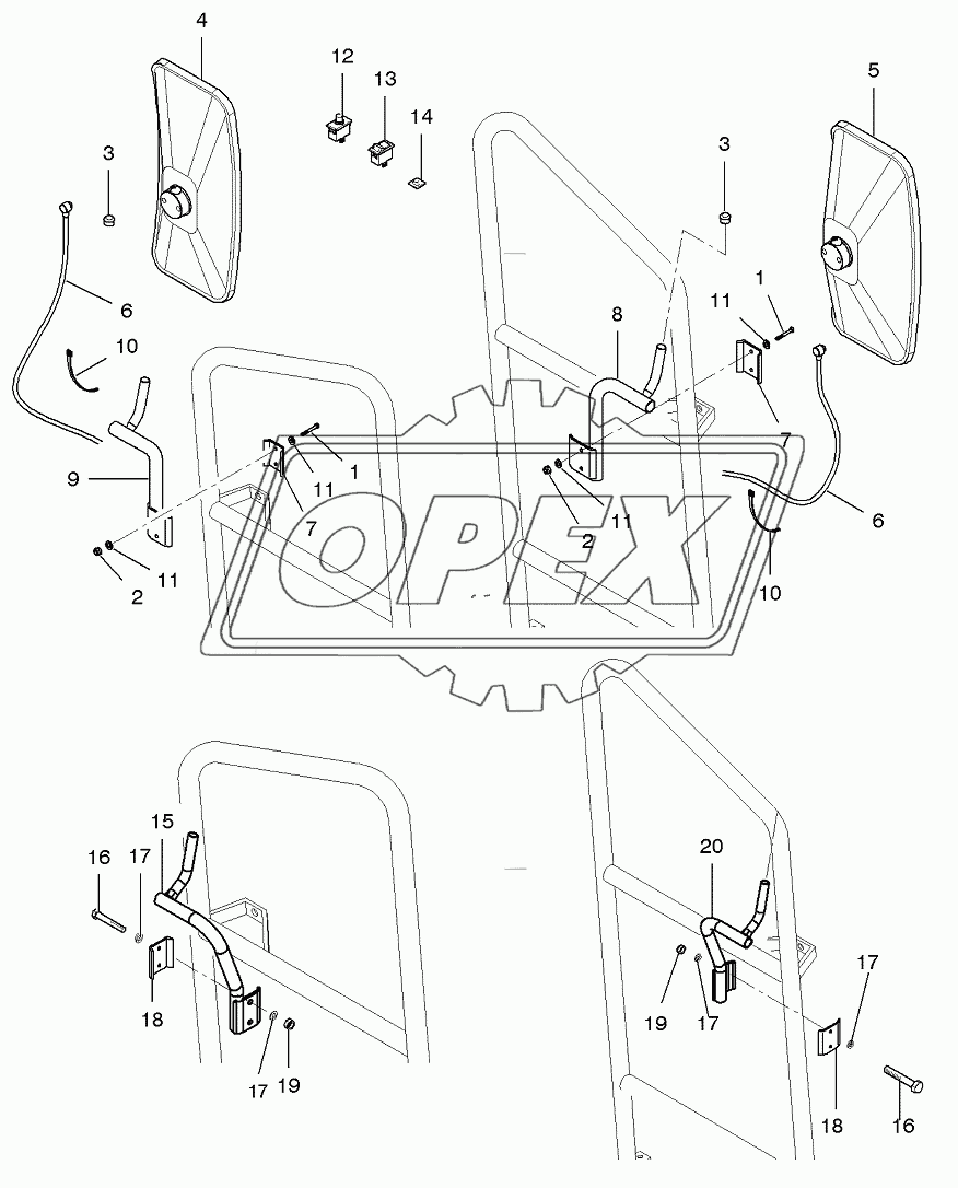 Cab Rear View Mirrors