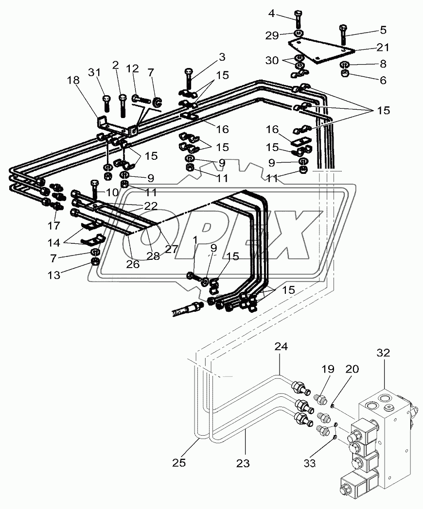 Reel Circuit Hydraulic From Serial Number 551510031