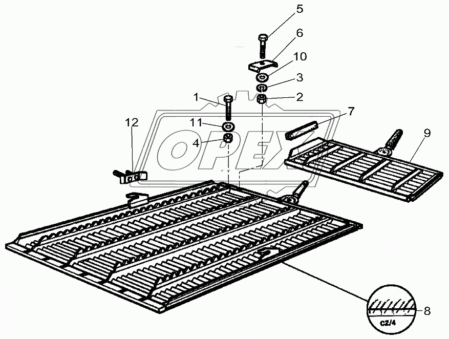 Upper Sieve, Adjustable