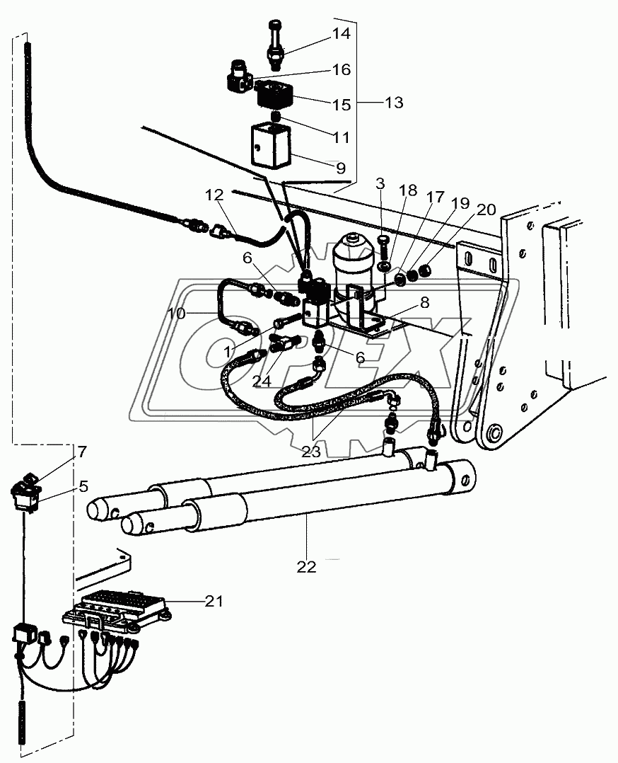 Excluding Device For Additional Cilinder Of Cutt