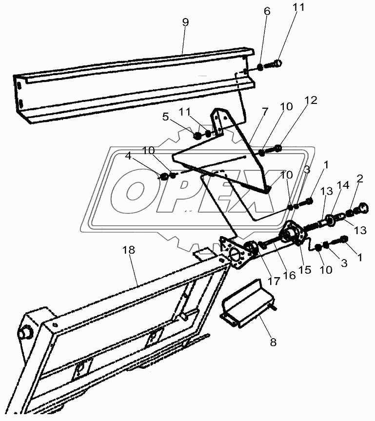 Chaff Spreader Bracket - Right Side