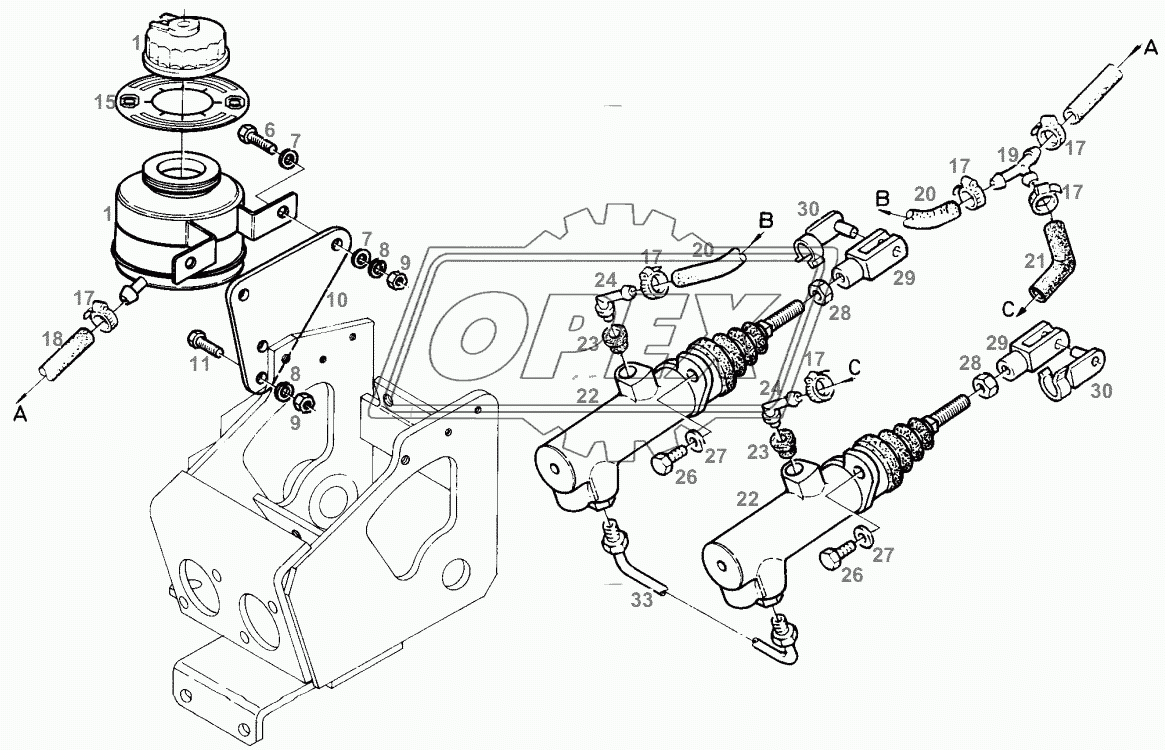 MASTER BRAKE CYLIND. 1