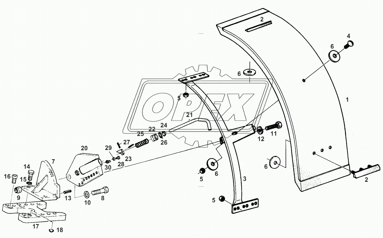 MUD GUARDS ADJUSTAB. 1