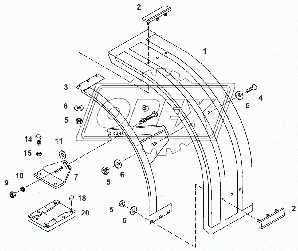 MUD GUARDS ADJUSTAB. 3