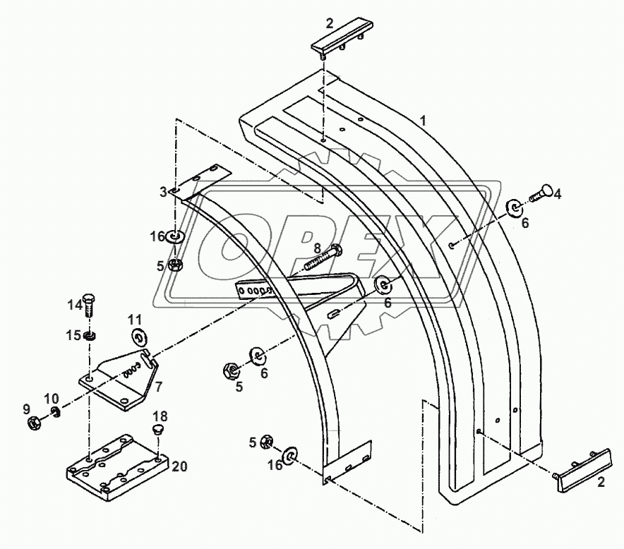 MUD GUARDS ADJUSTAB. 5