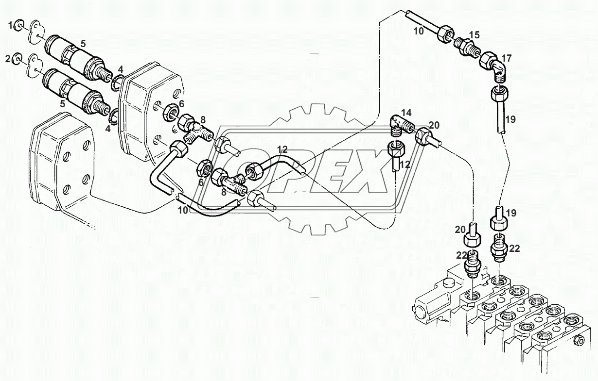 HYDR.CONN. D.A. REAR 3