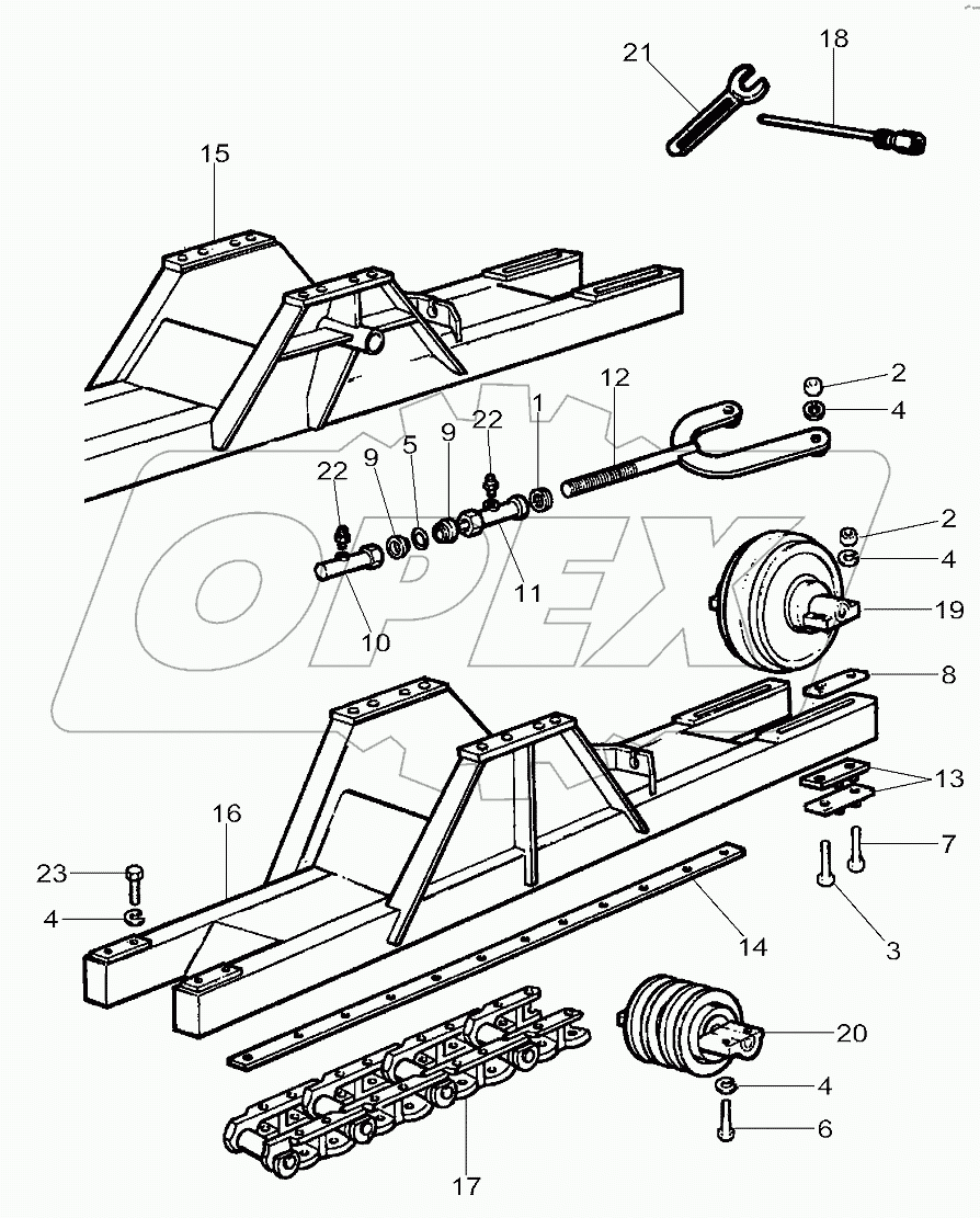 Chassis Crawler Tracks 6 Rollers