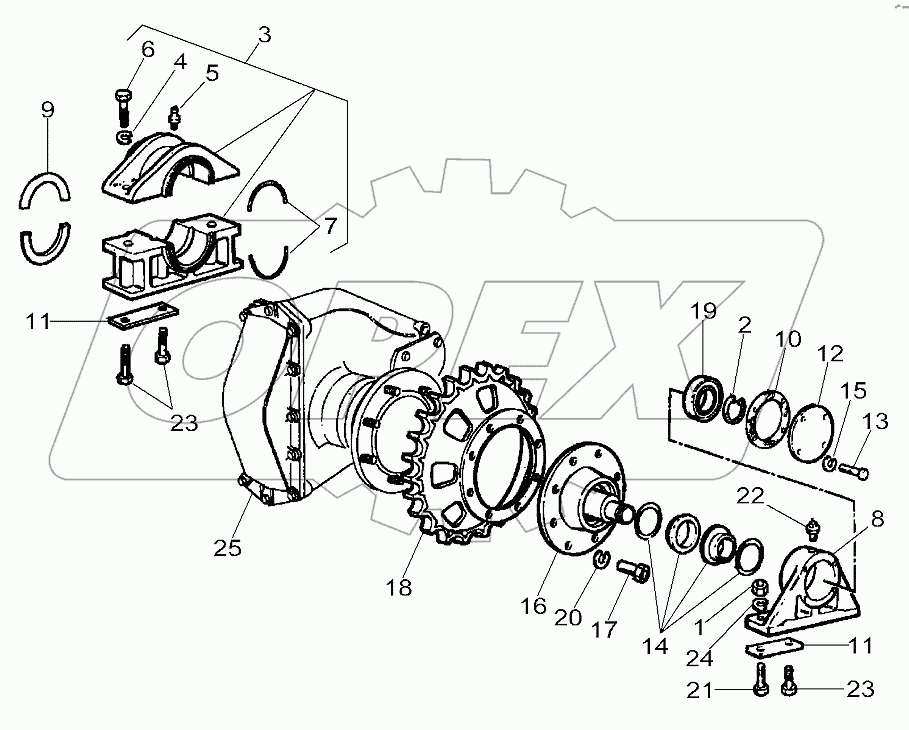 Chassis Crawler Tracks 7 Rollers