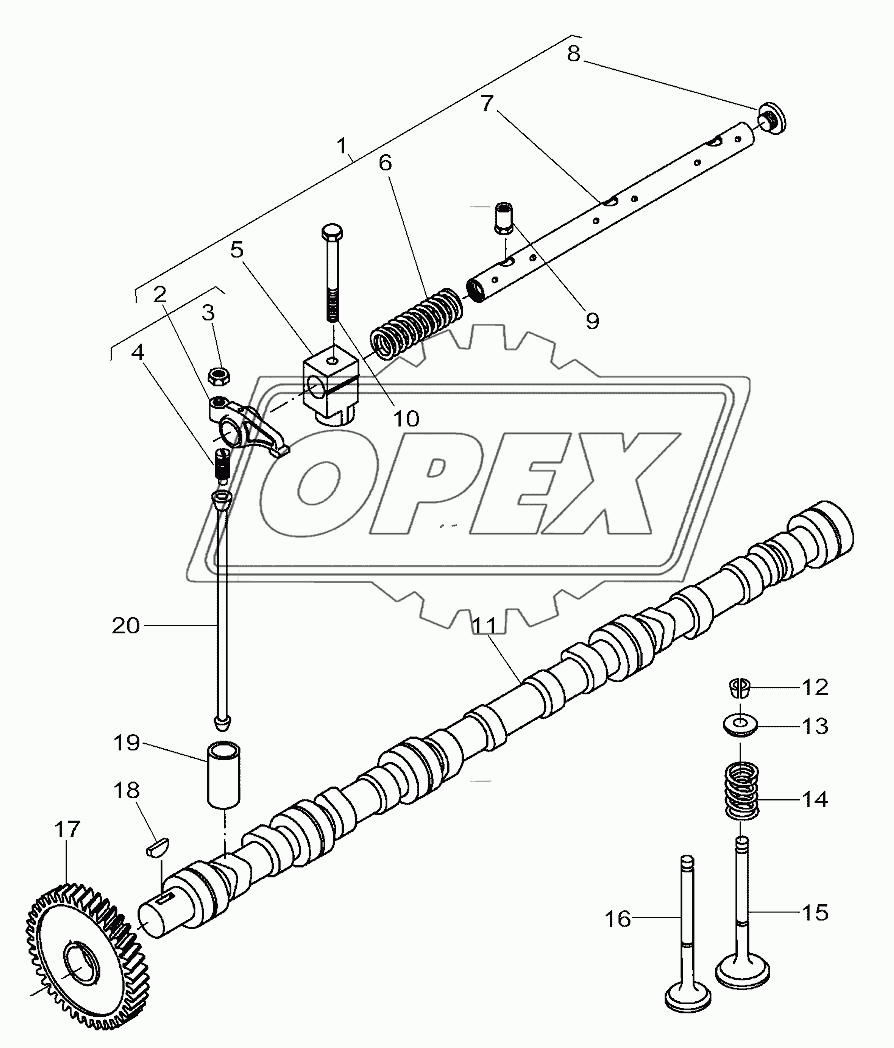 Engine, Camshaft & Rocker Arm