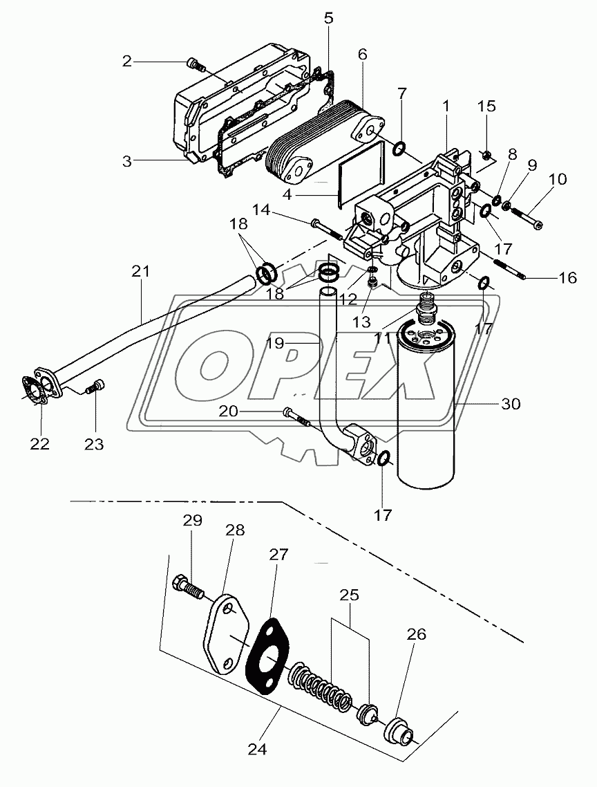 Engine, Oil Cooler