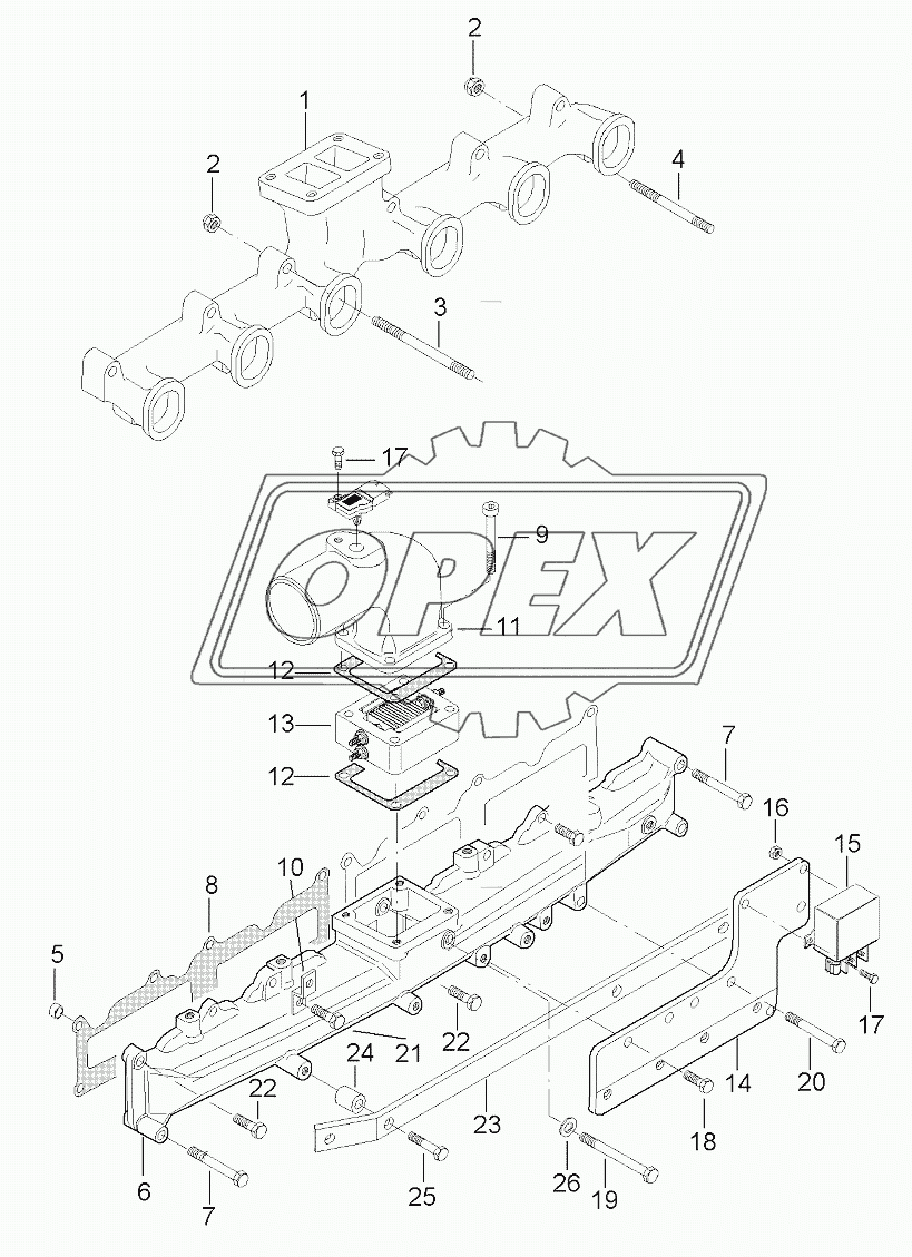 Engine, Intake & Exhaust Manifold 84cta-4v Engine - From R19124