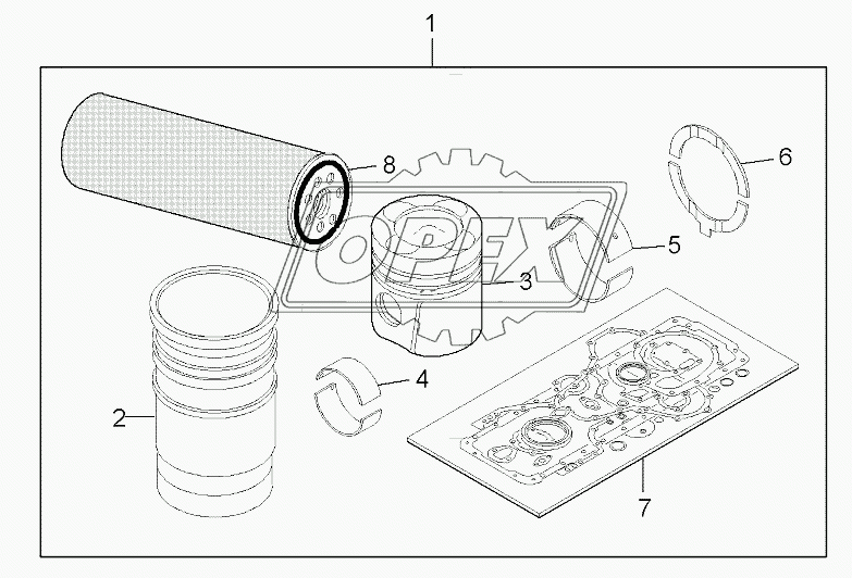 Engine, Repair Kit 84cta-4v Engine - From R19124