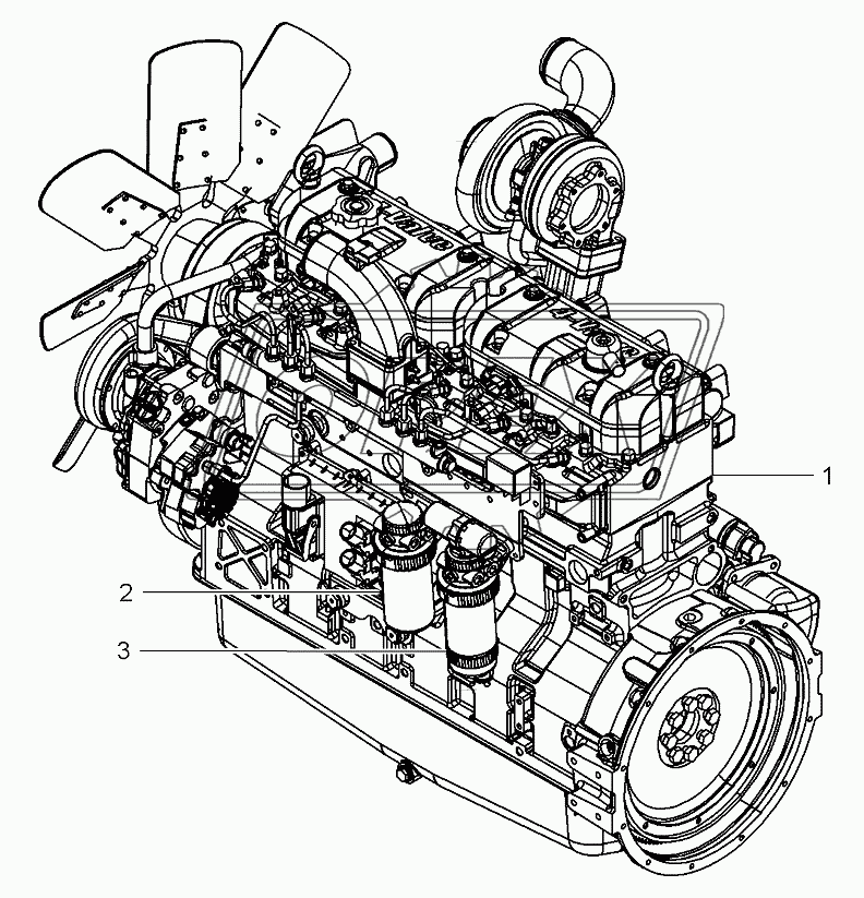 Engine Installation, From Serial Number 563010120 /Autolevel 5634100 1