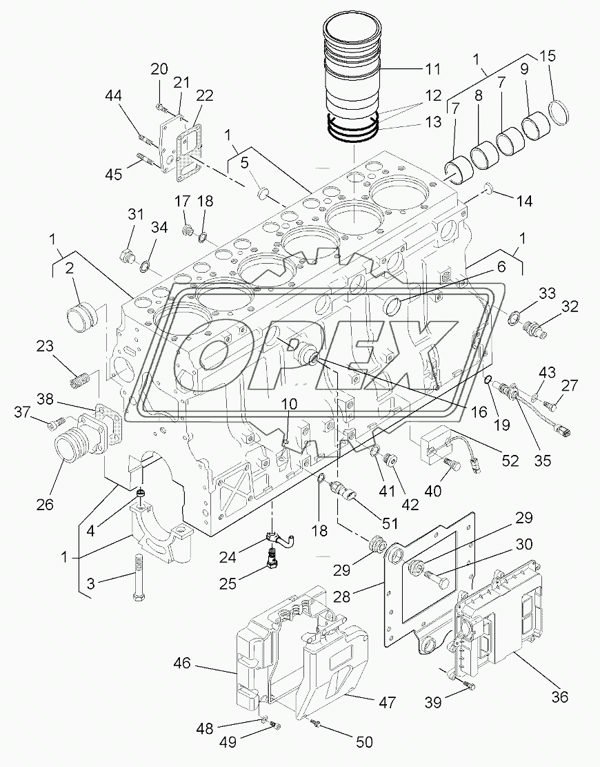 Engine, 84cta-4v Engine - From R19124 Cylinder Block