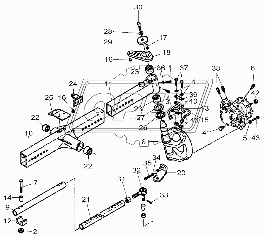 Rear Axle - 4 Wd