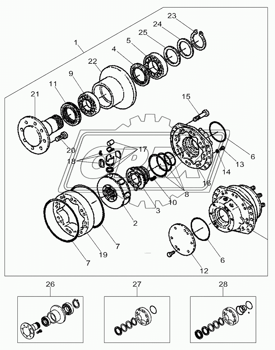 Rear Axle - 4 Wd, Autolevel - Final Drive