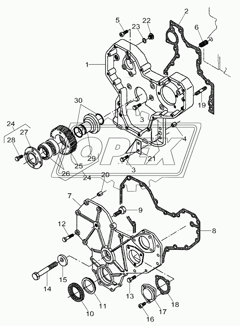 Engine, Timing Gear Housing