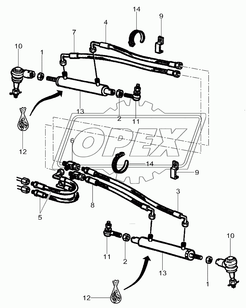 Rear Axle - 4 Wd, Hydraulic Cylinder