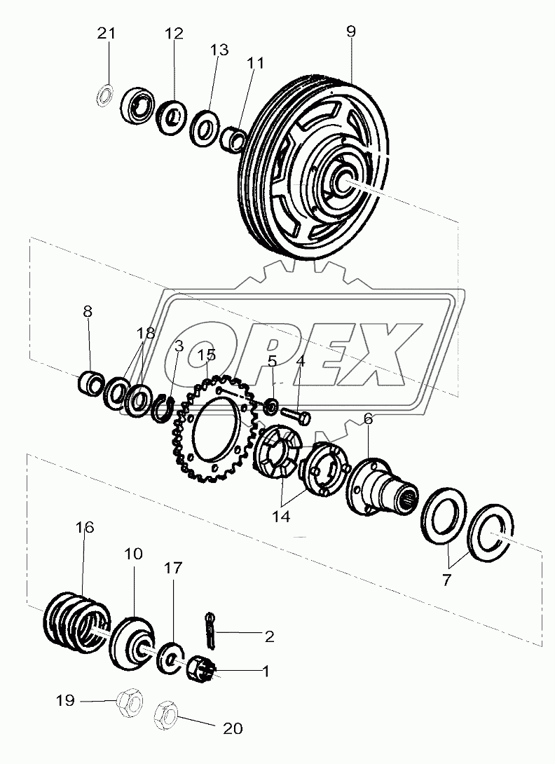 Front Elevator Control Pulley