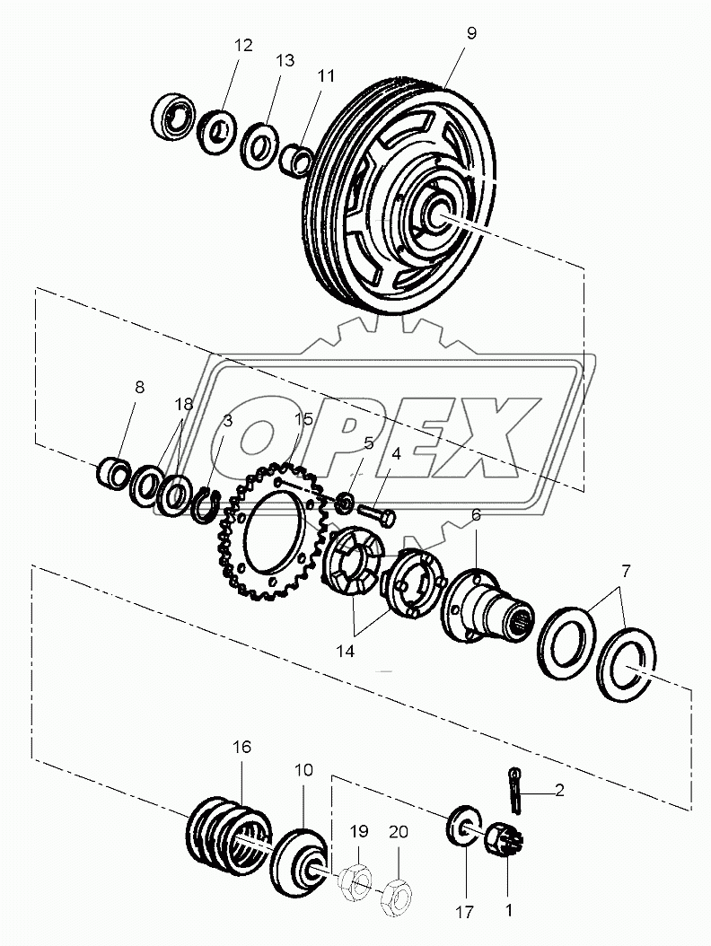 Front Elevator Autolevel - Control Pulley