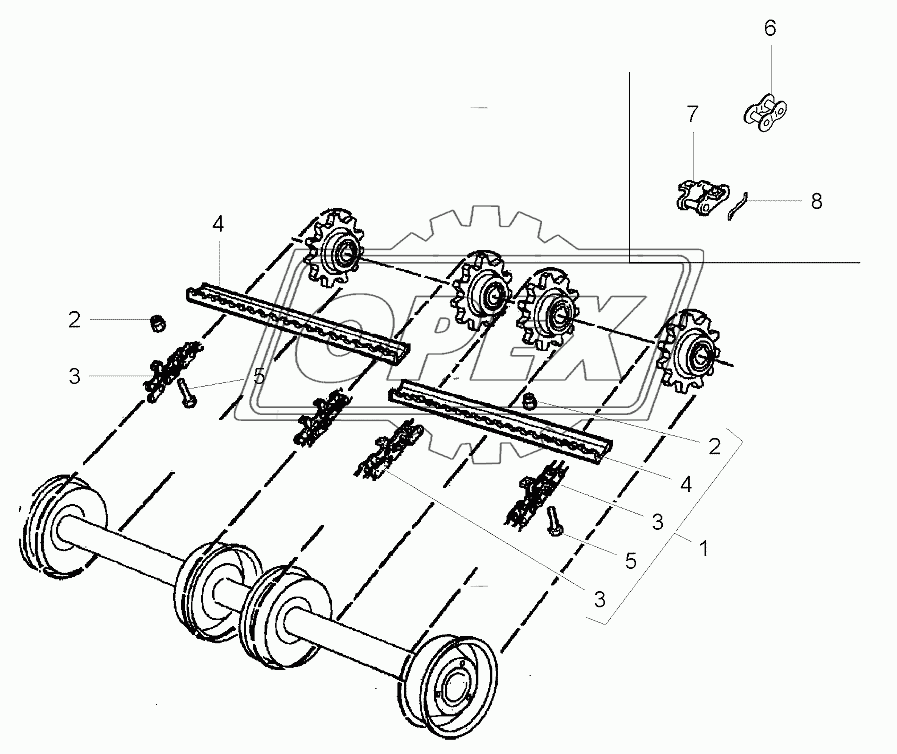 Front Elevator Roller, Chain, Beater Bar