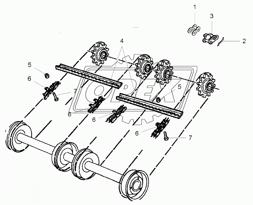Front Elevator Autolevel - Roller, Chain, Beater Bar