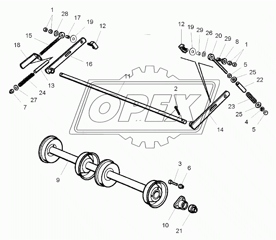 Front Elevator Autolevel - Lower Roller