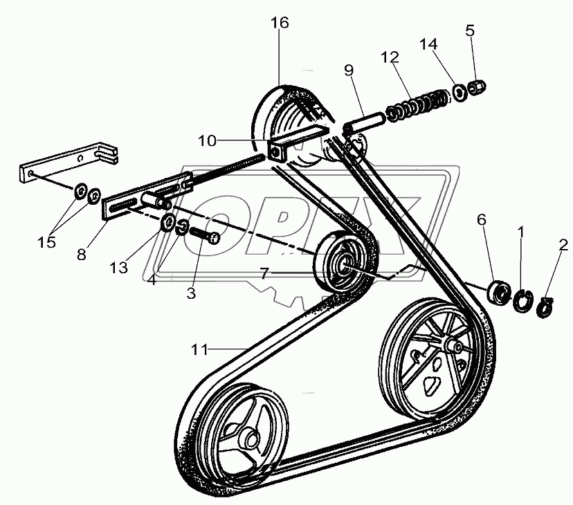 Shaker Shoe Belt Tensioner