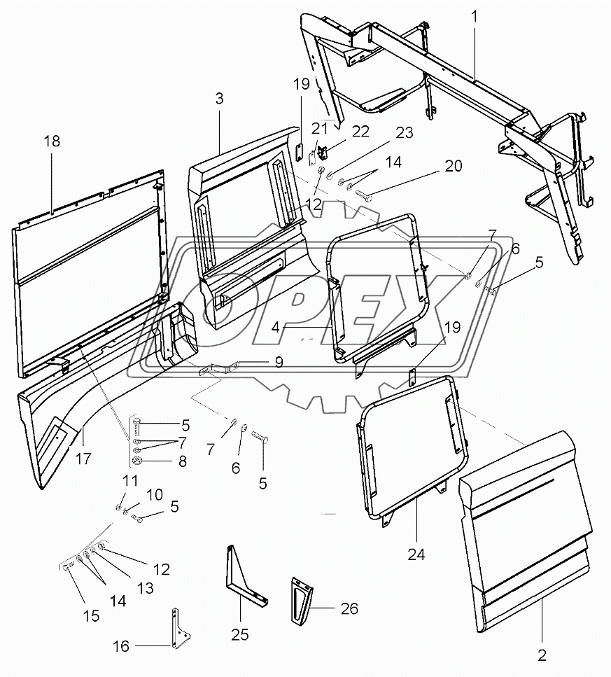 Rear Body From Serial Number 563010044 /Autolevel 5634100