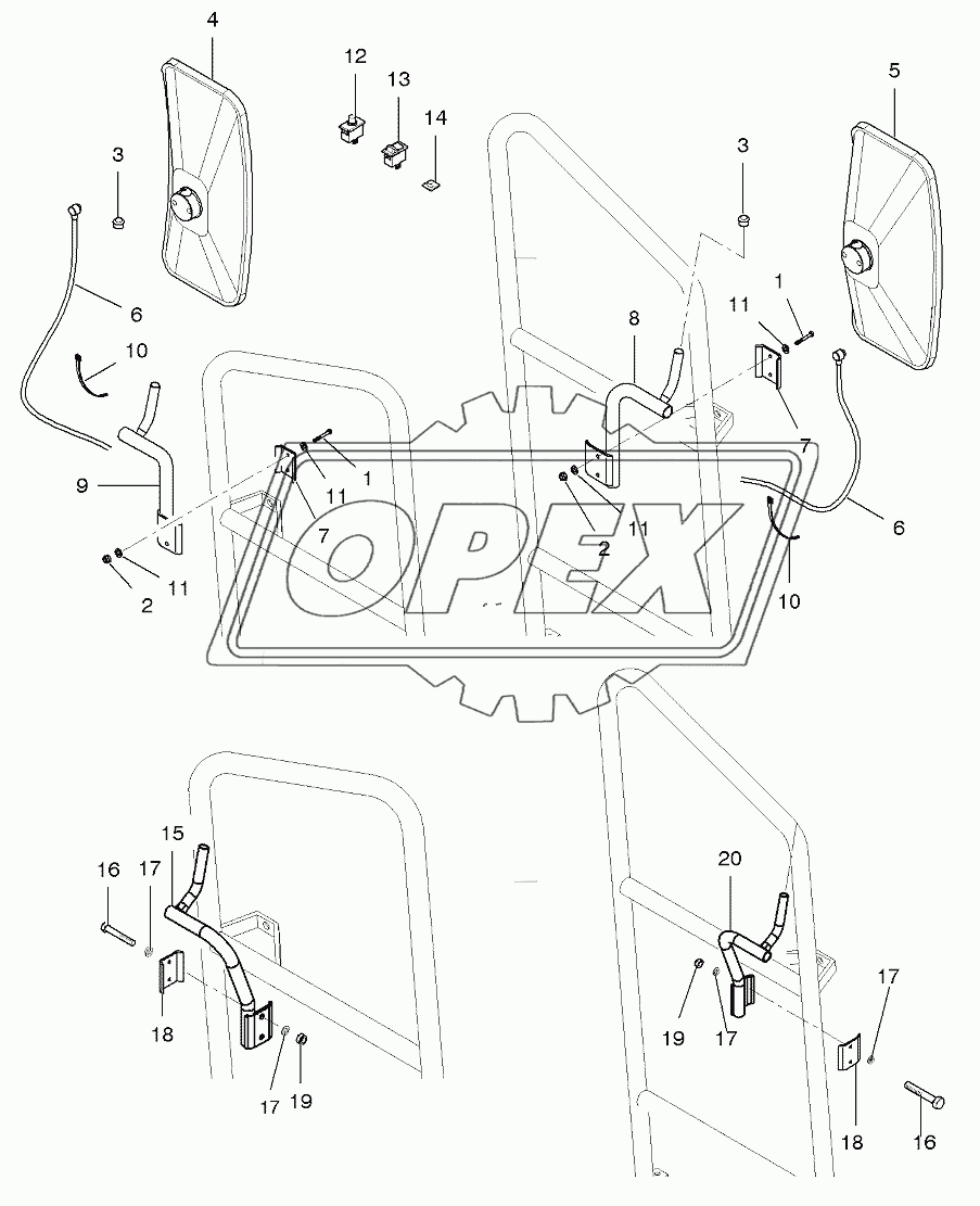 Cab Rear View Mirrors