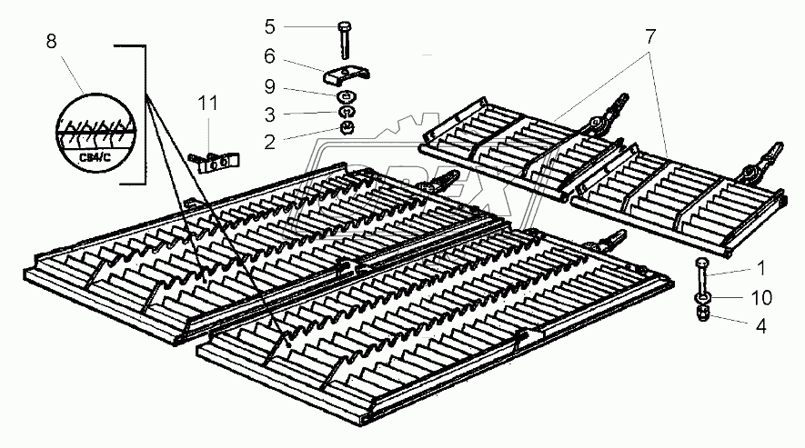 Upper Sieve, Adjustable