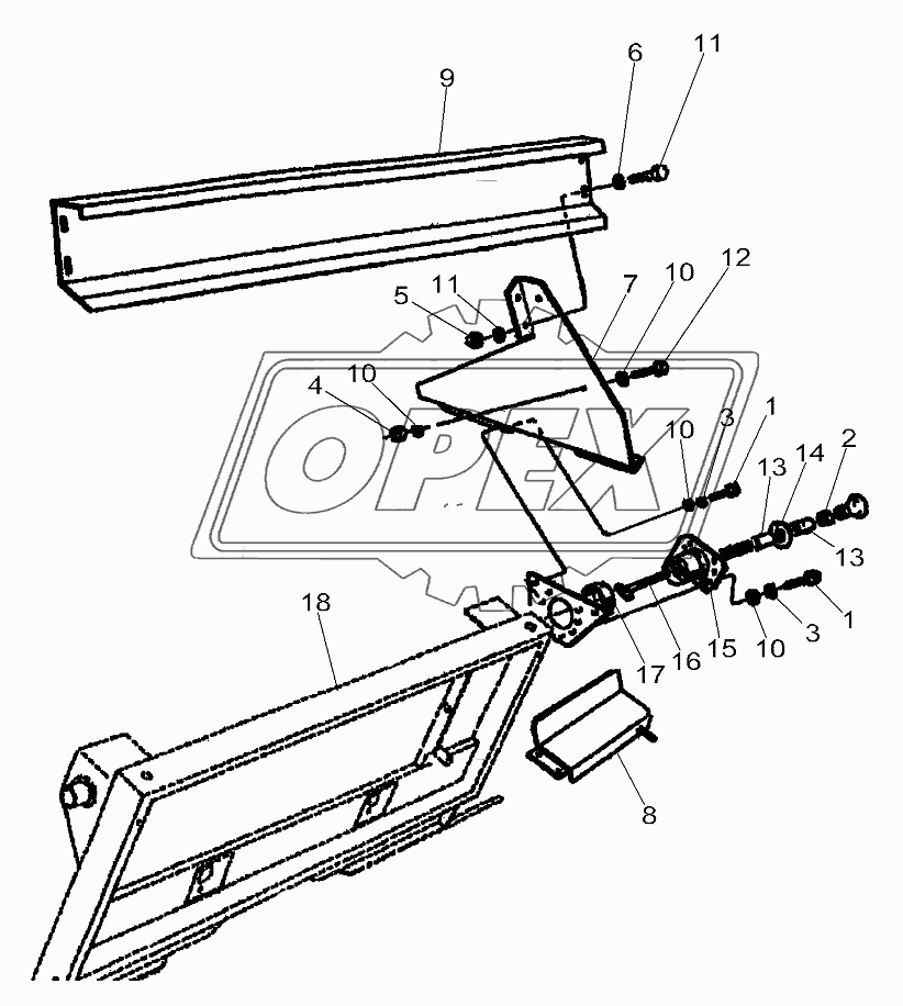 Chaff Spreader Bracket - Right Side