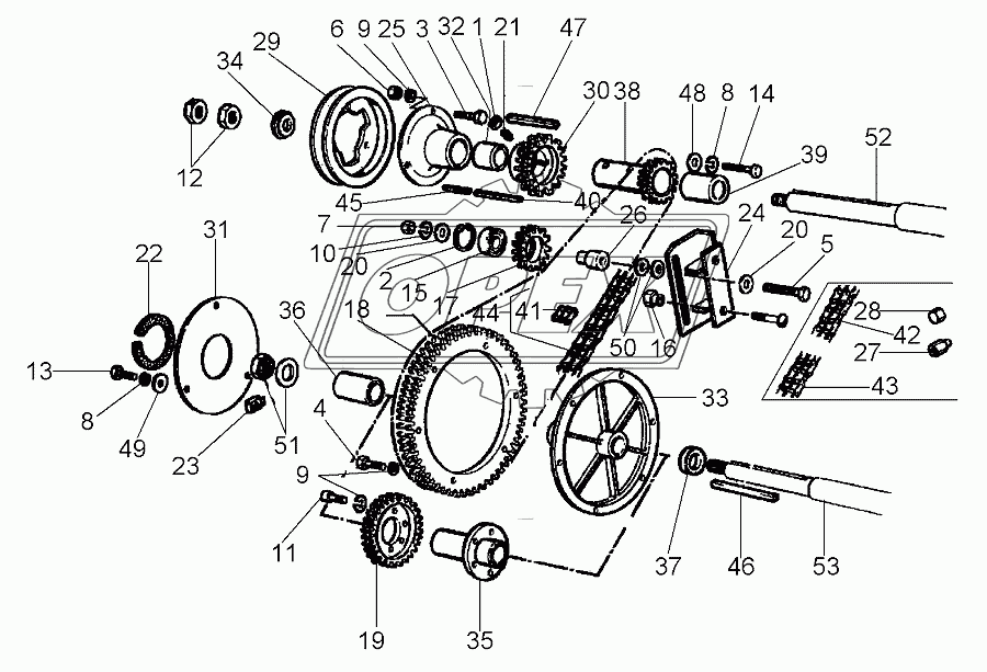 Chain Drive For Drum