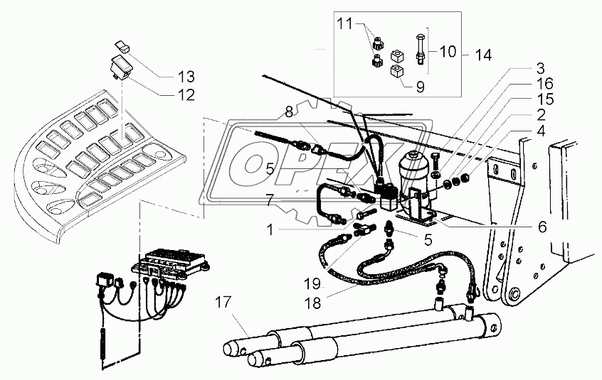 Excluding Device For Additional Cilinder Of Cutt