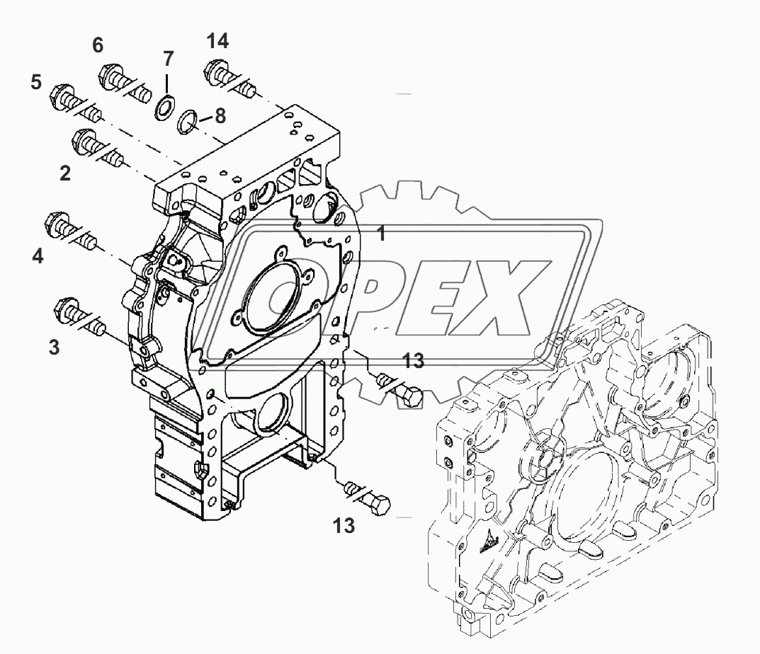 Двигатель-корпус подключения 2