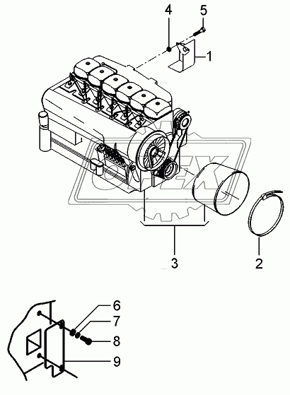 Engine Installation, with Platform