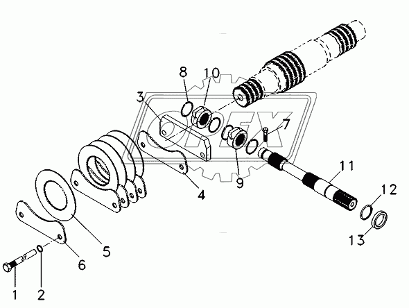 Rear Axle, Parking Brake Drive