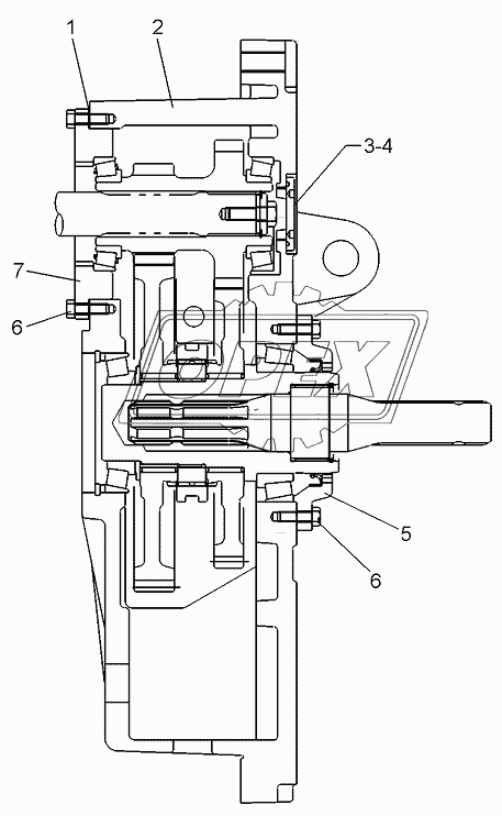 Pto-Drive Mechanism, Housing - Closing