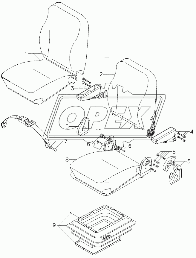 Seat, Tractors With Cab 1