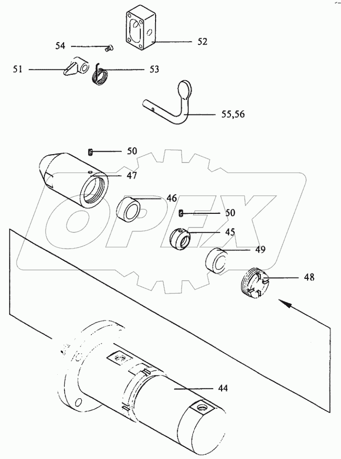 Механизм блокировки подвески КС-35714.34.000