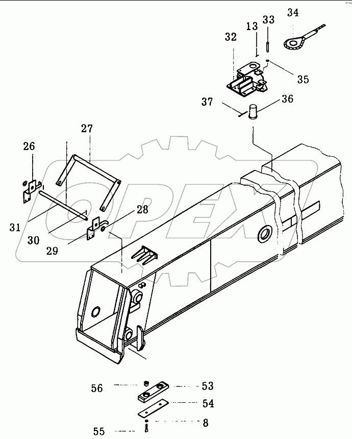 Установка телескопической стрелы КС-35714.63.000