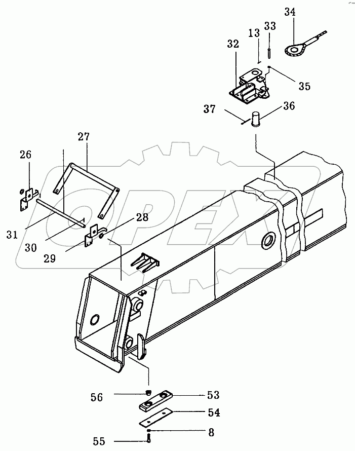 Установка телескопической стрелы КС-35714.63.000
