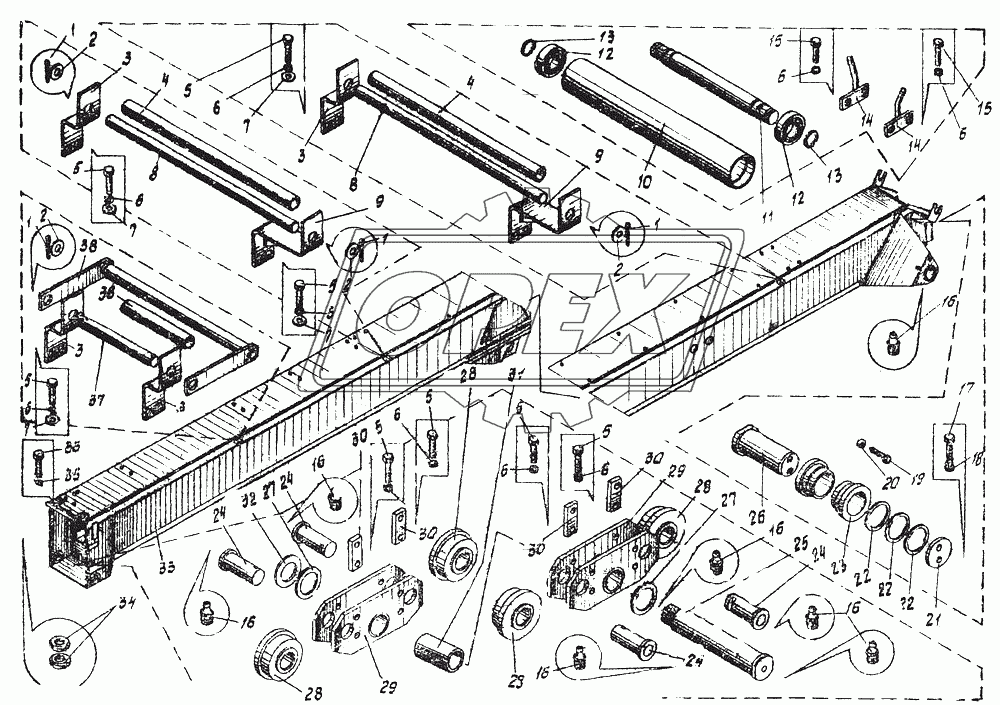 Стрела телескопическая (основание стрелы) КС-3576.63.100