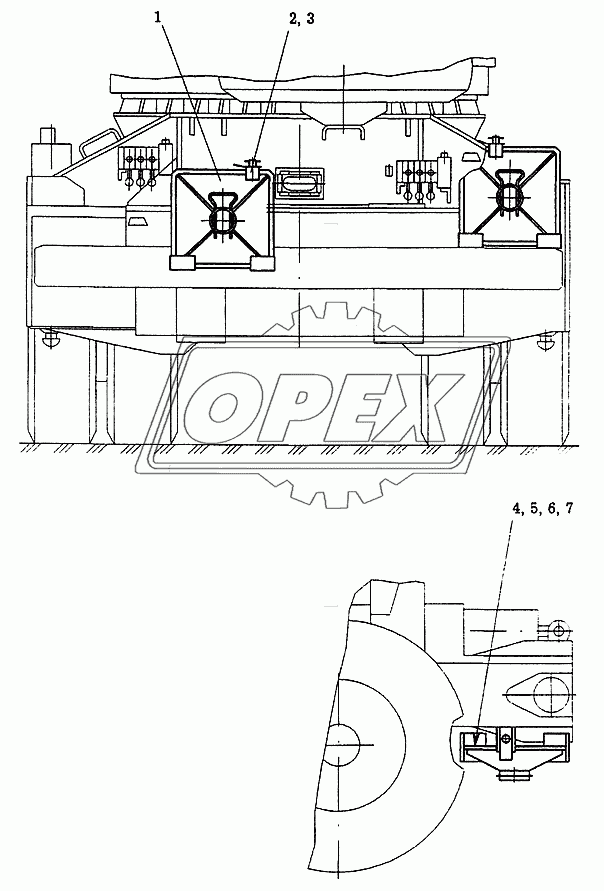 Крепление подпятников KC-6973A.00.100