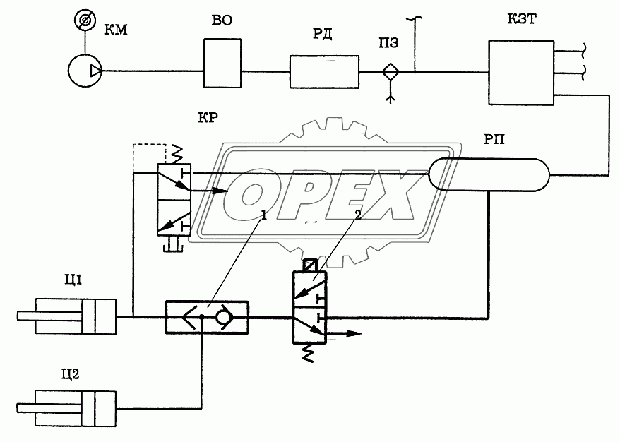 Пневмооборудование шасси KC-6973A.85.000