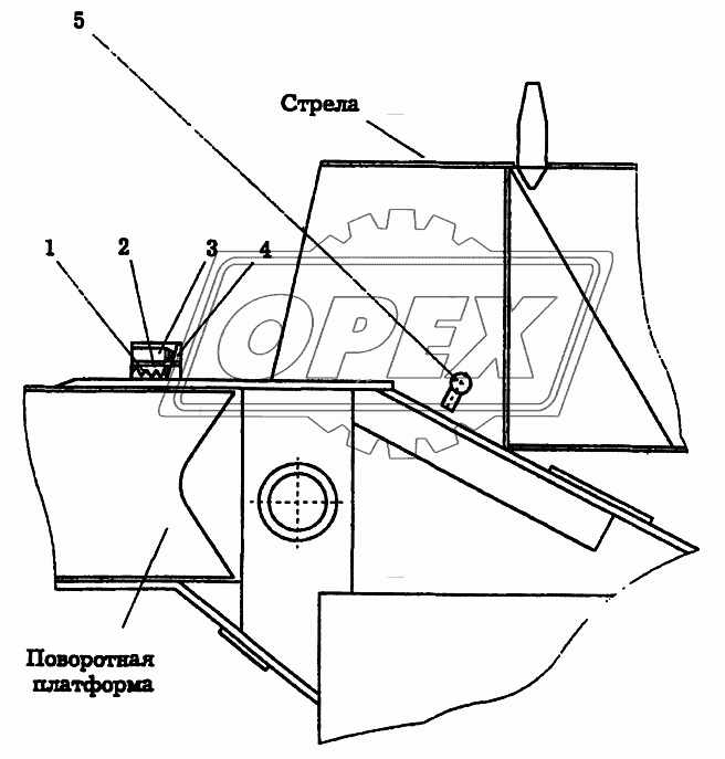 Ограничитель наклона стрелы