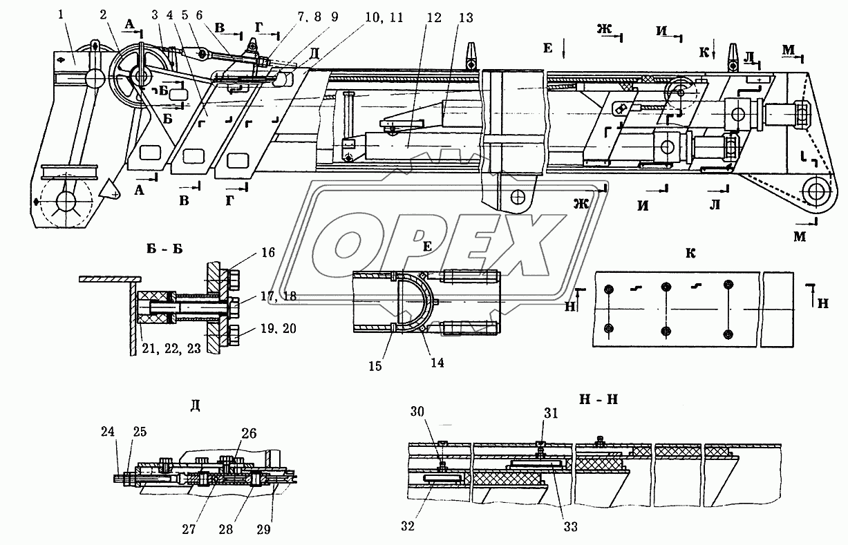 Стрела телескопическая КС-6973.63.100 1