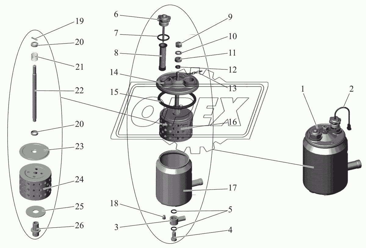 Бак масляный 101-3410008