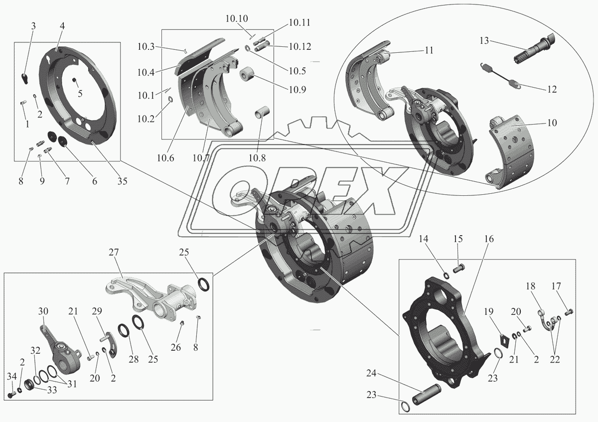 Тормозной механизм 103-3501004